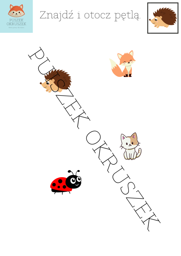 Znajdź zwierzątka - analiza wzrokowa