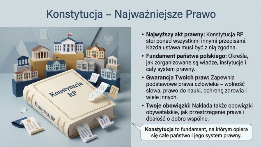 Edukacja obywatelska – prawa, obowiązki i funkcjonowanie państwa (gazetka szkolna / prezentacja edukacyjna)