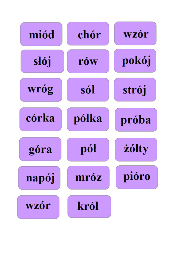 Gra typu memory – utrwalanie ortografii