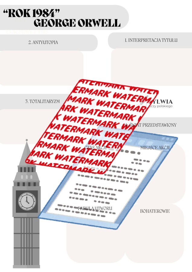 📒 Notatnik maturalny – Współczesność (wprowadzenie, Dżuma, Rok 1984, Tango, Górą Edek, Miejsce, Profesor Andrews w Warszawie, Podróże z Herodotem)