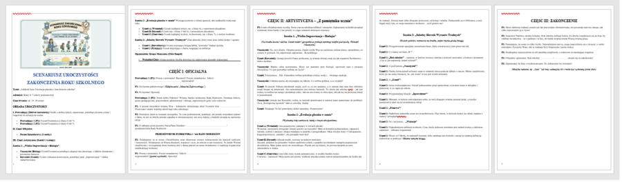 Scenariusz zakończenia roku szkolnego kl. 4 - 7