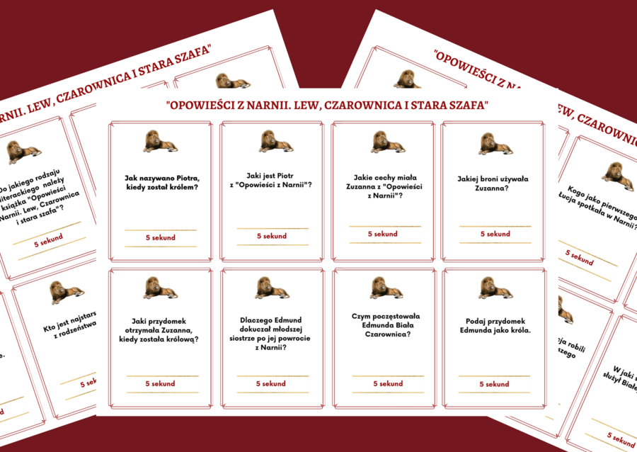 "OPOWIEŚCI Z NARNII. LEW, CZAROWNICA I STARA SZAFA" – gra „5 sekund”
