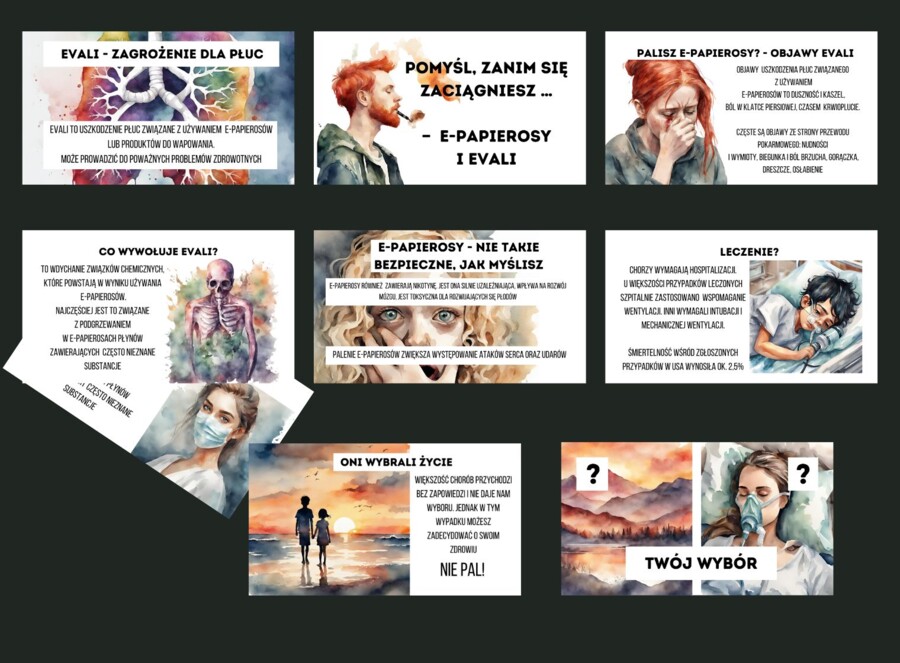 E-papierosy i evali - gazetka i prezentacja profilaktyczna