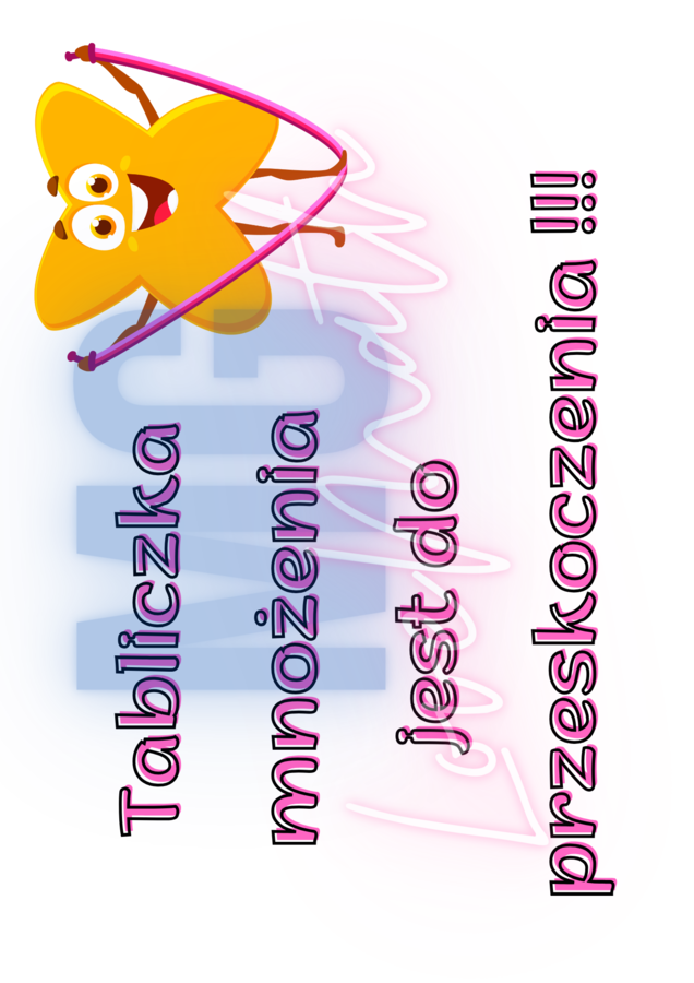 Dzień Tabliczki Mnożenia - napis, dekoracje