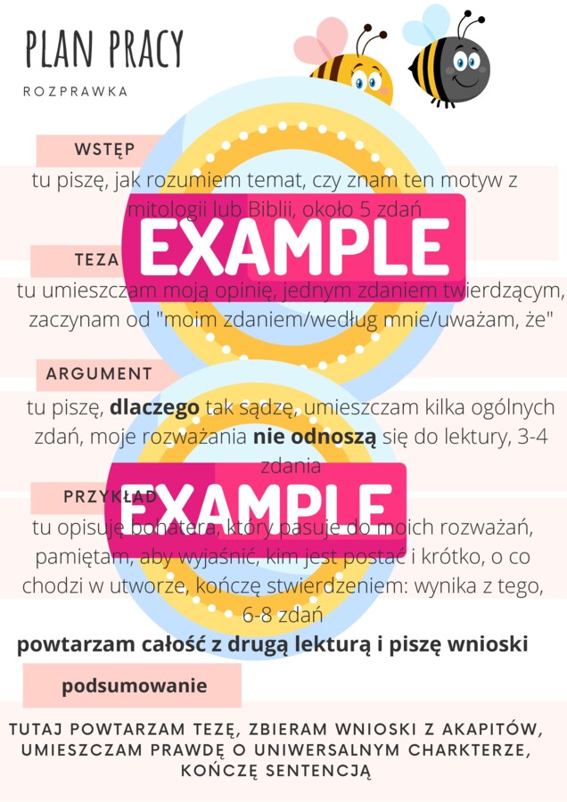 Rozprawka E8, planer wypracowania