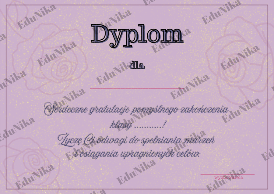 Dyplomy na zakończenie roku szkolnego/ dwa wzory/ dyplom/ koniec roku/ uniwersalne