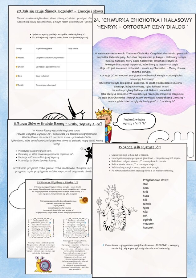 "Ortografia, Emocje i Aktywacja Mózgu z elementami neuroedukacji, integracji sensorycznej dla klas 1-3"