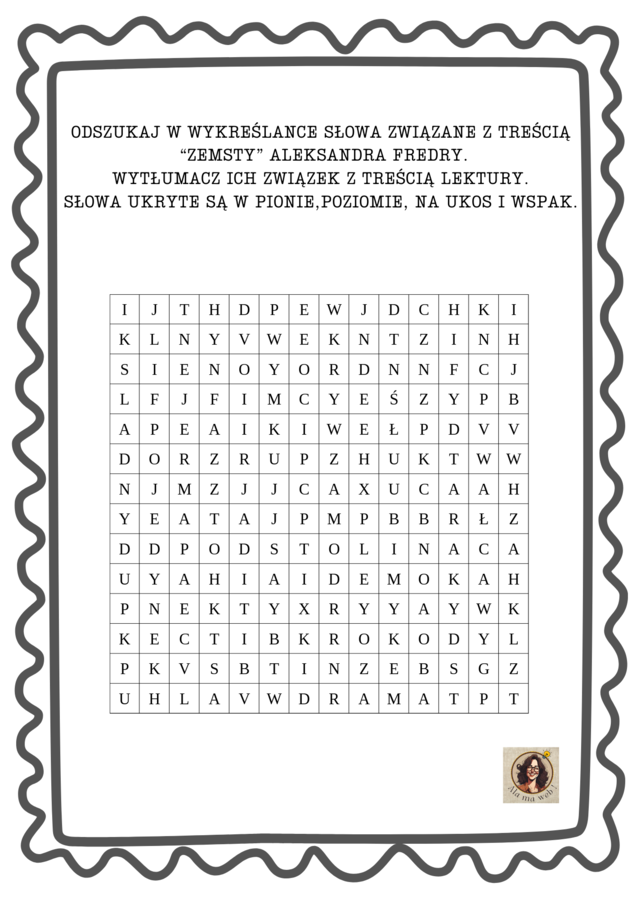 Wykreślanki lekturowe.