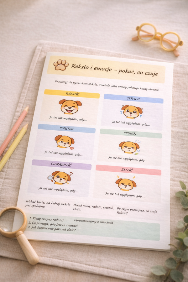 Reksio i emocje – pokaż, co czuje