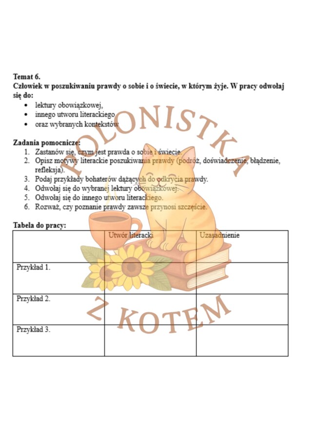 Schematy pisania rozprawek poziom podstawowy