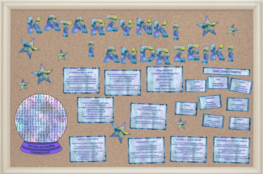 ANDRZEJKI i KATARZYNKI gazetka ścienna
