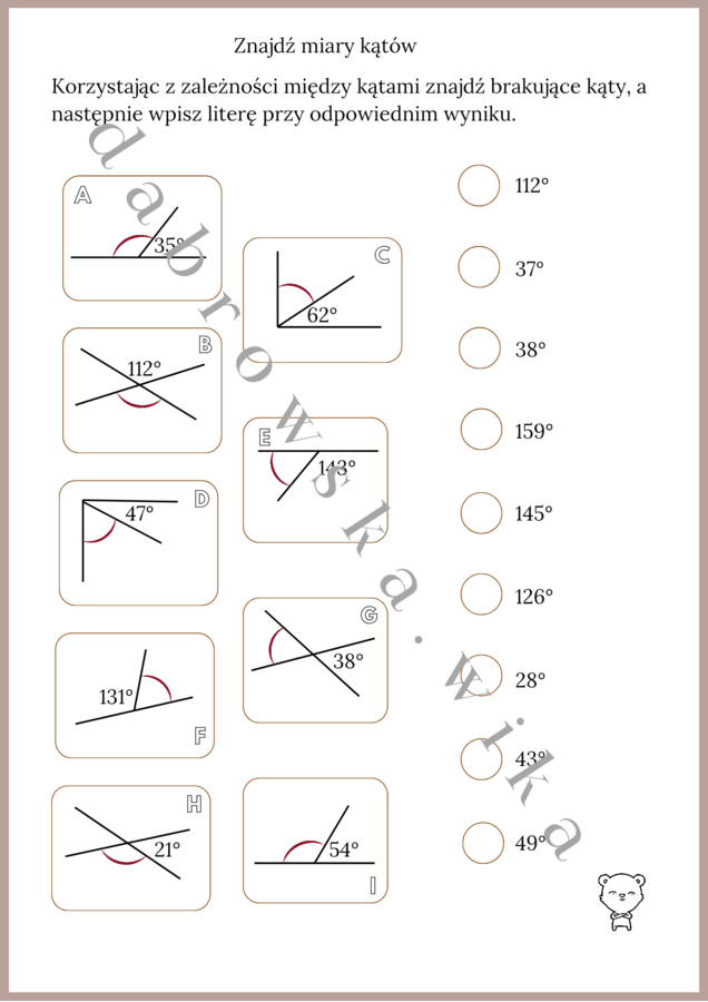 Znajdź miary kątów