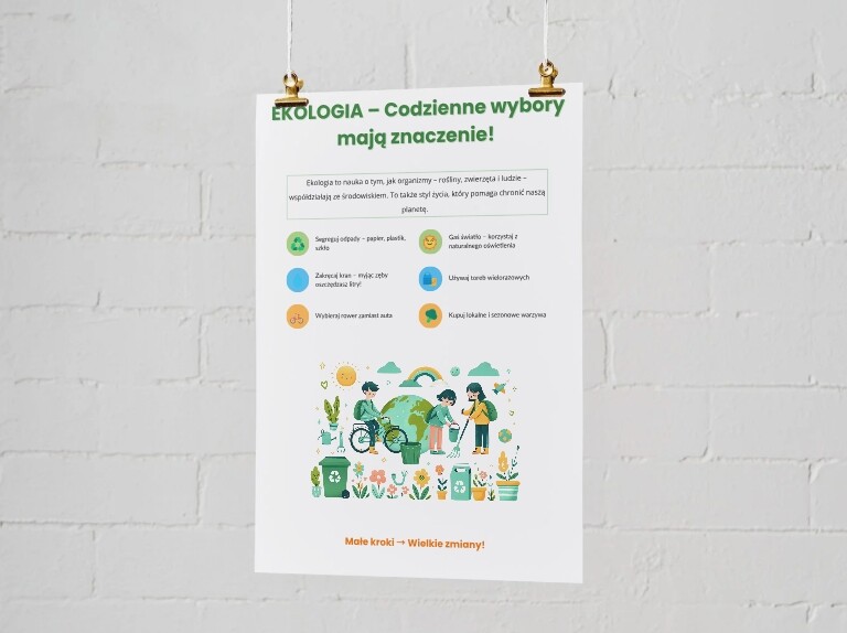 Plakaty. Ekologia i jej znaczenie. Ochrona przyrody, Różnorodność biologiczna, Zagrożone gatunki