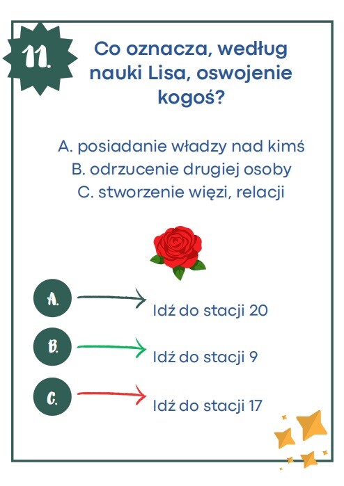 Mały Książę - stacje zadaniowe (lekcja w ruchu)