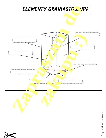 Lapbook Graniastosłupy - propozycja materiałów.
