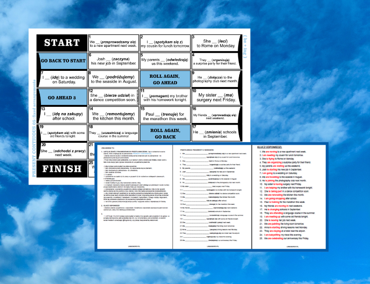 PRESENT CONTINUOUS 05 – ustalone plany na bliską przyszłość