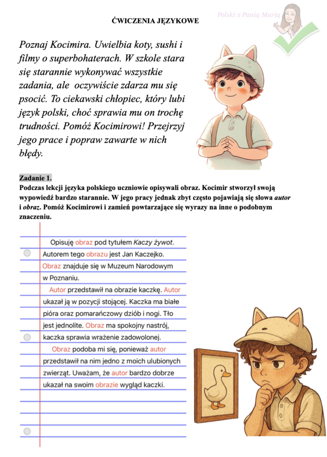 Ćwiczenia językowe