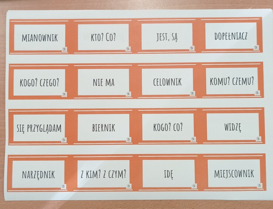 Przypadki - propozycja zabaw dydaktycznych