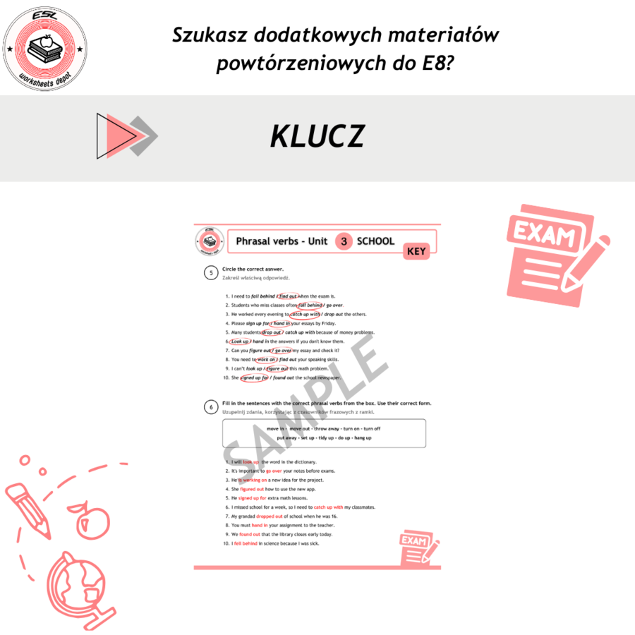 Phrasal verbs cz.3 School