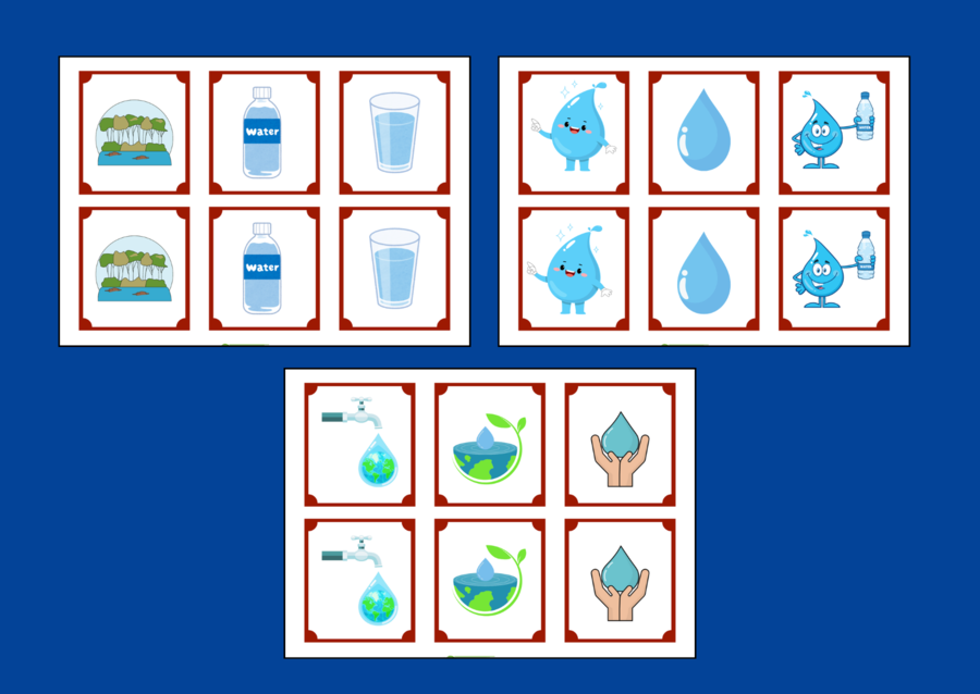 DZIEŃ WODY – memory – 36 szt. – biblioteka – przedszkole – świetlica - EKOLOGIA - wiosna
