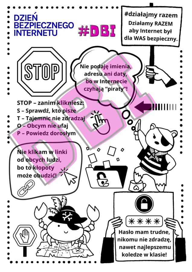 Kolorowanka z okazji Dnia Bezpiecznego Internetu #DBI