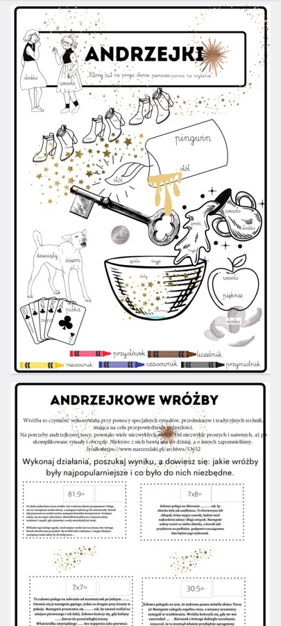 andrzejki - klasa 3
