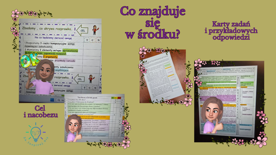 Rozprawka- scenariusz, karty pracy- pakiet lekcji ok