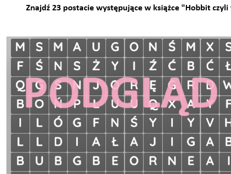 Wykreślanka "Hobbit"