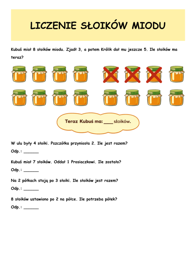 Kubuś Puchatek w Stumilowym Lesie – pakiet 20 kart pracy dla klas 1–3