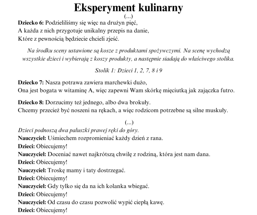 Dzień Mamy i Taty w przedszkolu i klasach 1-3- scenariusze