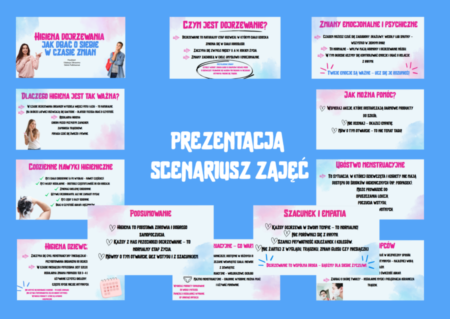 HIGIENA DOJRZEWANIA - PREZENTACJA+ SCENARIUSZ ZAJĘĆ/ EDUKACJA ZDROWOTNA