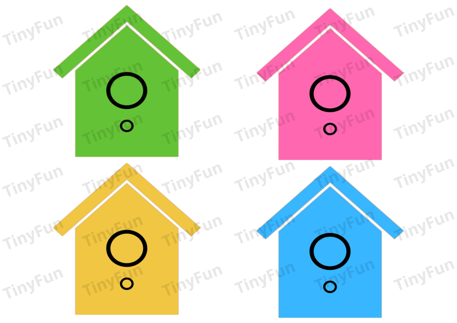 Znajdź domek dla ptaszka – nauka kolorów przez zabawę