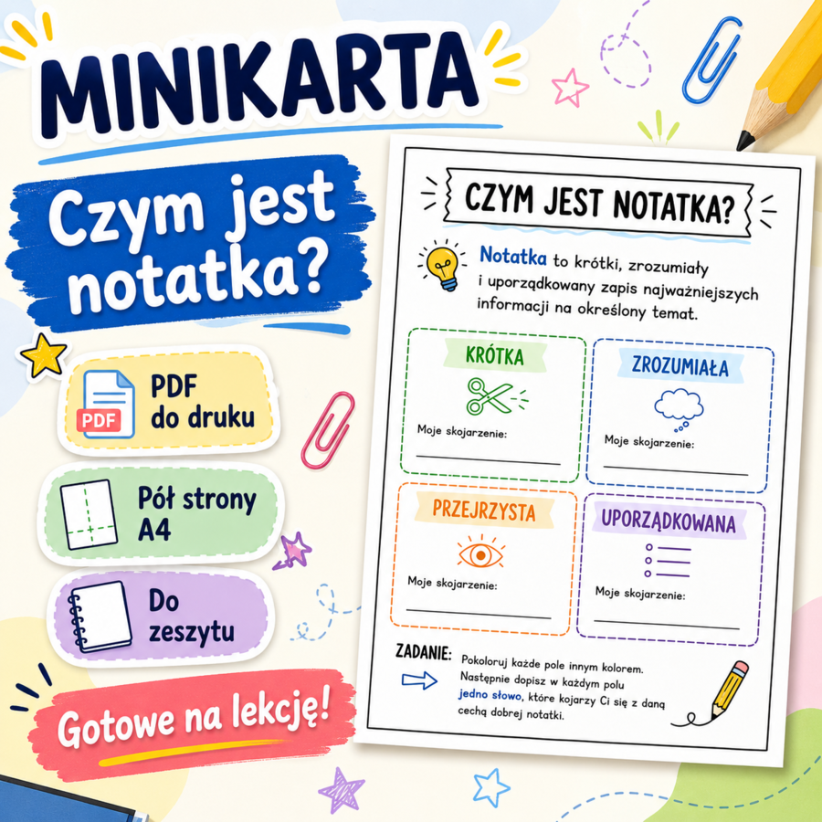 Wklejka. Czym jest notatka? [Zamieńmy słowo 4]