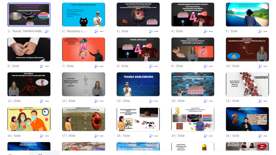 Prezentacja w genial.ly „Tkanki zwierzęce - tkanka nabłonkowa” – biologia klasa VI, dział I – temat 2