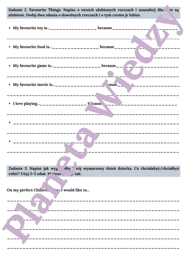 KARTA PRACY NA DZIEŃ DZIECKA – CHILDREN’S DAY WORKSHEET, KLASY 4-8 SZKOŁY PODSTAWOWEJ- QUIZ - DZIEŃ DZIECKA W RÓŻNYCH KRAJACH, WYKREŚLANKA, OPISZ SWÓJ WYMARZONY DZIEŃ DZIECKA + ODPOWIEDZI