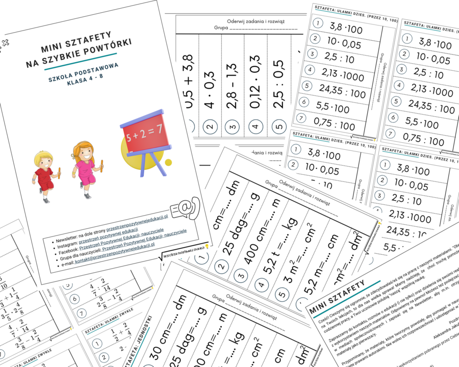 Mini - sztafety na szybkie powtórki (klasa 4-8)