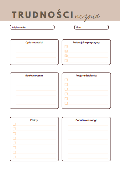 NIezbędnik korepetytora-30 stron do druku: szablony lekcji +planer miesięczny+ przydatne dokumenty+ BONUS relaksacyjny!