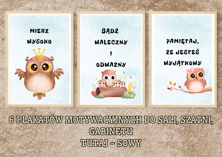 PLAKATY MOTYWACYJNE DO SALI, KLASY, GABINETU