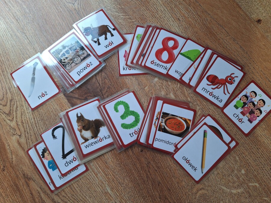 Ortografia - ó - karty do gry, grywalizacja polonistyczna, dysleksja