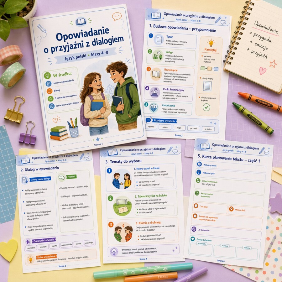 Opowiadanie o przyjaźni z dialogiem