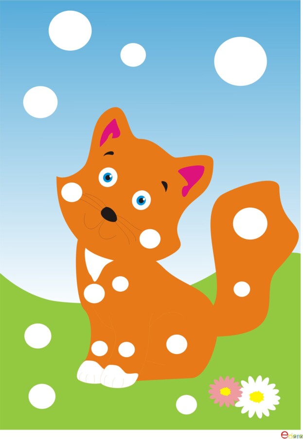 Przedszkole. Kot - wyklejanka