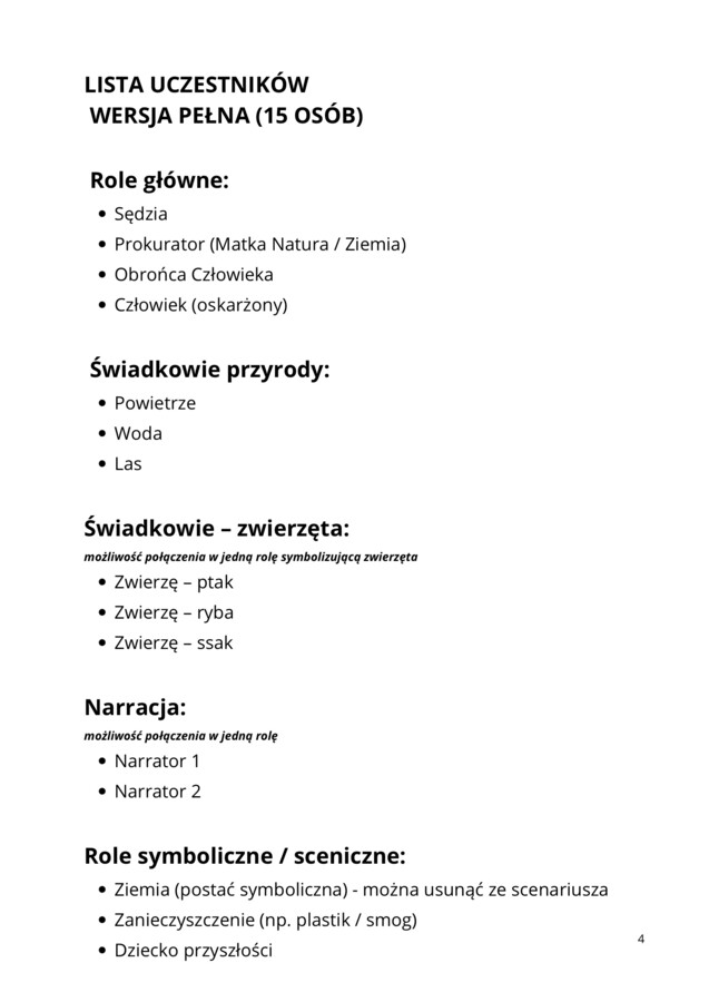 Proces człowieka , ostatni wyrok, sąd scenariusz Dzień Ziemii