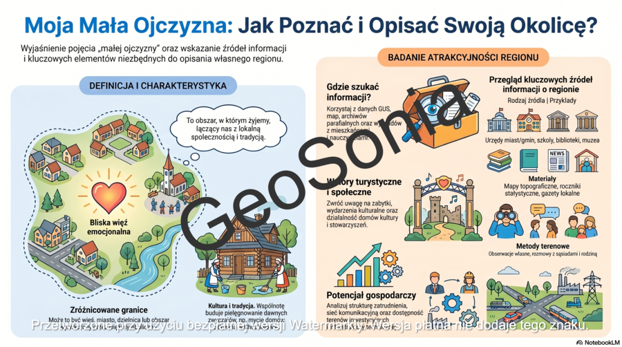 Moja mała ojczyzna geografia klasa 7 sketchnotka