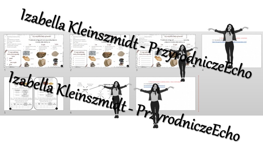 Kompletny zestaw na jedną lekcję „Czy wszystkie skały są twarde?” – sketchnotka + karty pracy w power point + gratisowy link do prezentacji multimedialnej niekomercyjnej + gratisowy link do lekcji multimedialnej niekomercyjnej również wykonanej w genial.