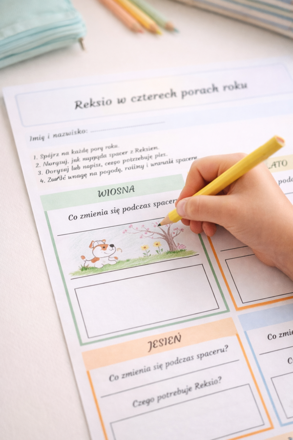 Reksio w czterech porach roku