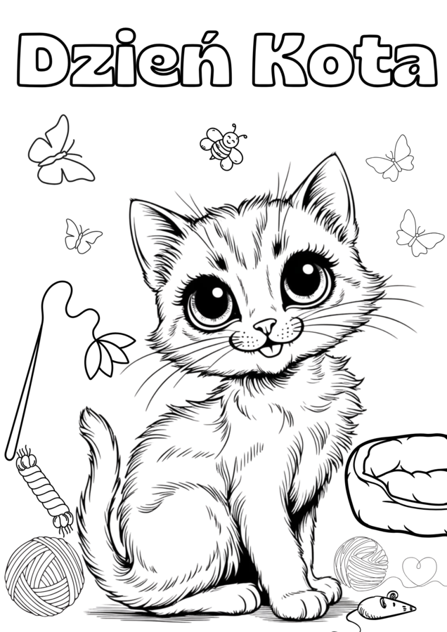 Dzień Kota - Kolorowanka XXL
