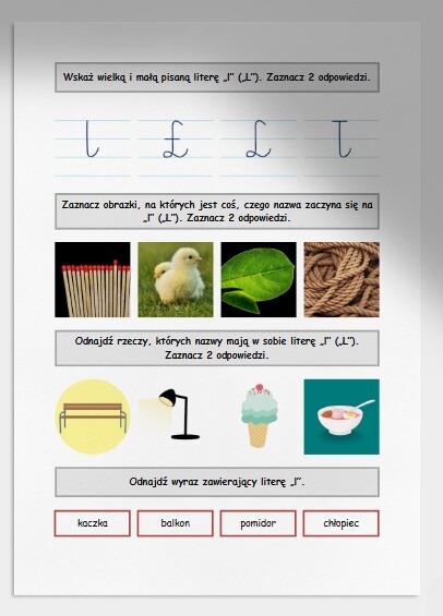 L i l. Karta pracy. Sprawdzian