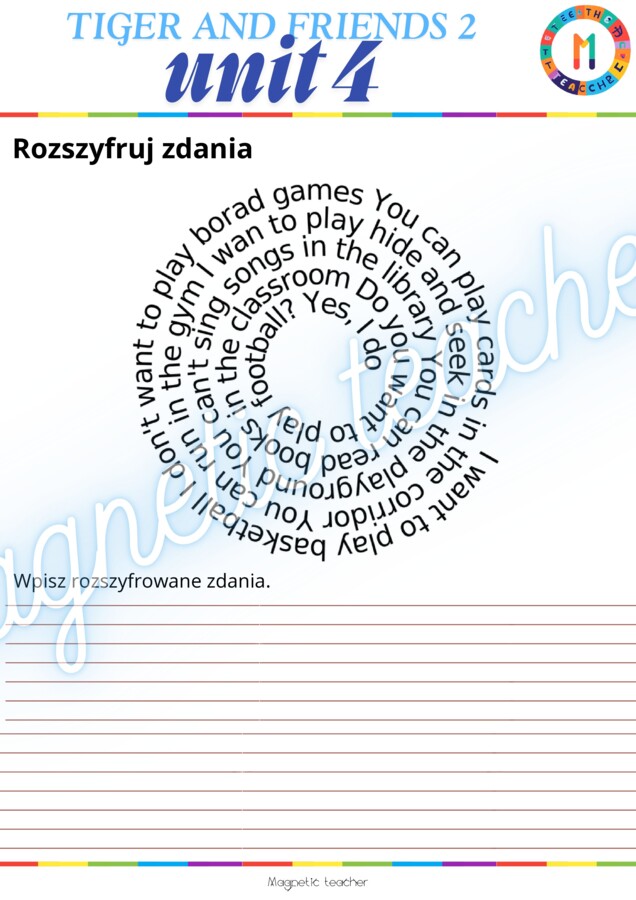 Tiger and friends 2 unit 4