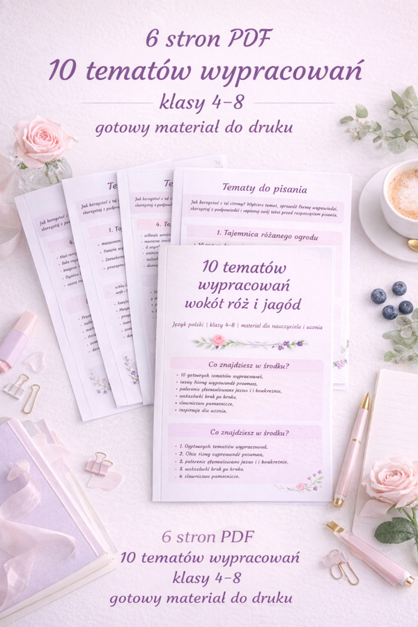 10 tematów wypracowań wokół róż i jagód