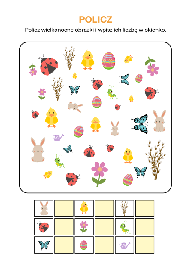 Zestaw zadań wiosennych dla dzieci w klasach 0-3
